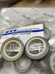 Double acting metal wiper   DKBW 25x37x6/9 PU95 + SPCC WYS/Korea, KOMATSU 07016-00256,707-56-25510,VOLVO 9564-20250