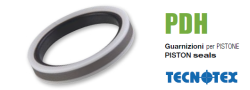 Hydraulic piston seal PDH 113  80x65x10.5/11 NBR/PTFE+Bronze/POM heavy duty  up to 600 bar GUARNITEC/Italy  ,KOMATSU 707-44-80180,707-44-80080,VOLVO  9562-10800