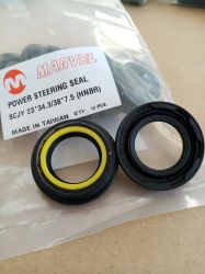 Oil seal  SCJY (CNB2) 23x34.3/38x7.5 HNBR MARVEL/TW , for steering  