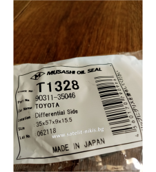 Семеринг UES-9 35x57x9/15.5 L Musashi T1328,  диференциал на TOYOTA 90311-35046, 9031135054  