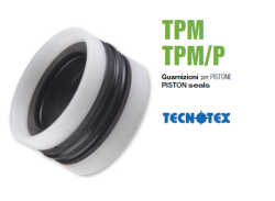 Хидравлично уплътнение за бутало TPM 55x39x18.4 NBR+TPE+POM до 350  bar GUARNITEC/Italy