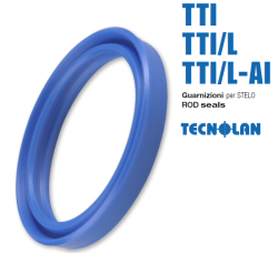 Hydraulic rod seal TTI/L 16x24x5.8/6.3 PU92 up to 400 bar GUARNITEC/Italy