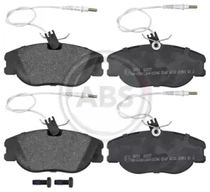 A.B.S. 36899 brake pad set, disc brake for front axle of Citroen,Fiat,Lancia,Peugeot,425453, 77362237