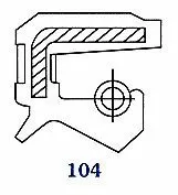 Oil seal   AS 22x37x7/8 NBR SOG/TW