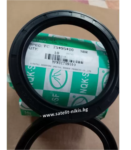 СЕМЕРИНГ AS 75x95x10 NBR NQK.SF/China, CARRARO 025306,128544, DANA 001030034, DEUTZ-FAHR 215200390,HURLIMANN 215200390, LAMBORGHINI 215200390, LANDINI 3015098X1,MERLO 027447, SAME 215200390