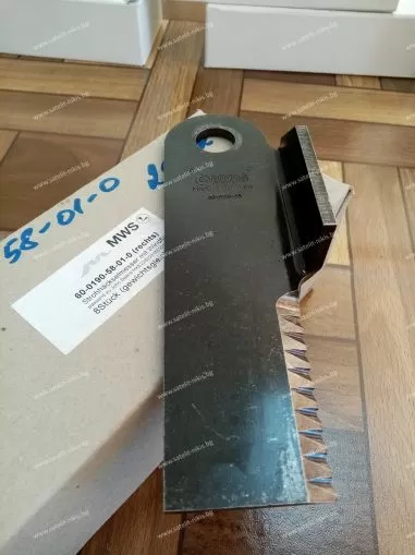 Straw chopper blade right 60-0190-58-01-0 (187ммx51ммx4.9мм)  MWS/Germany, JOHN DEERE HXE 22820/HXE 92551