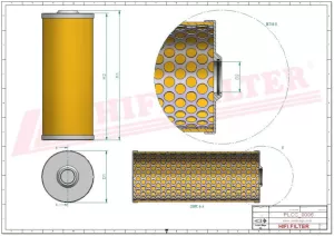 Fuel filter SN 21581 HIFI FILTER for BOBCAT,CASE,CATERPILLAR,DOOSAN DAEWOO,HITACHI,HYUNDAI,IHI,KOBELCO,KOMATSU,KUBOTA,MANITOU,NEW HOLLAND,TAKEUCHI,VOLVO,YANMAR