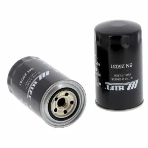 Fuel filter SN 25031 HIFI FILTER for ANTONIO CARRARO,BOBCAT,CASE,DIECHI,DOOSAN DAEWOO,GEHL,HITACHI,HYUNDAI,IHI,JOHN DEERE,KOMATSU,KUBOTA,MANITOU,MERLO,NEW HOLLAND,TAKEUCHI,VOLVO,YANMAR