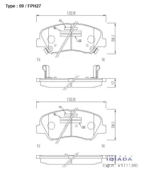 Комплект накладки FRIXA предни дискови FPH35