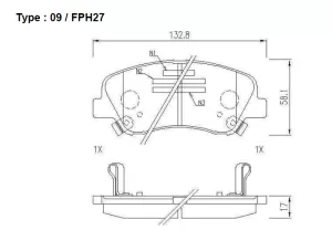 Комплект накладки FRIXA предни дискови FPH35