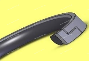 Hydraulic piston seal SPGA 100x85.75x6.9 полиамид + NBR70 WYS, Caterpillar 9X-7298