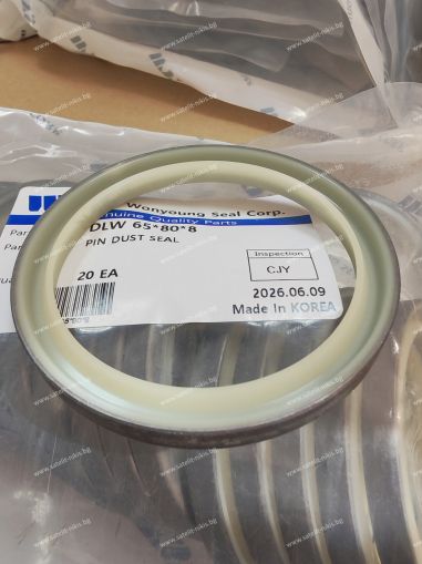 Метален чистач DLW 65x80x8 PU95 + студеновалцувана стомана WYS, KOMATSU 417-09-11110,424-09-12310