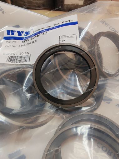 Hydraulic piston seal SPW 50x40x4.3 PTFE + NBR WYS/Korea, VOLVO 9562-20500