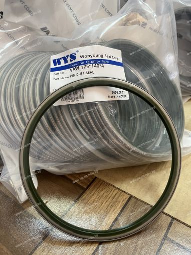 Pin dust seal VAW 125x140x4 PU95 + cold-rolled carbon steel WYS, Komatsu 07145-00125