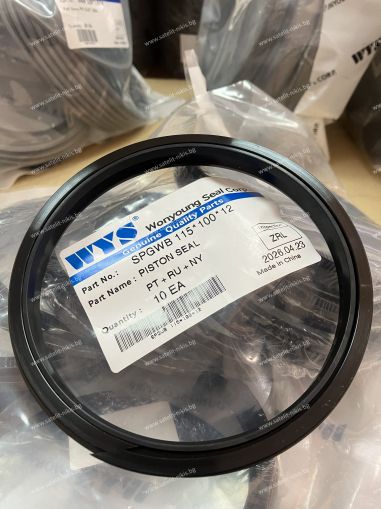 Hydraulic piston seal SPGWB 115x100x12 PTFE + NYLON + NBR WYS/Korea  , KOMATSU 707-44-11280