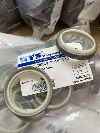 Double acting metal wiper   DKBW 40x50x7/10 PU95 + SPCC WYS/Korea, KOMATSU 07016-20407,707-56-40580