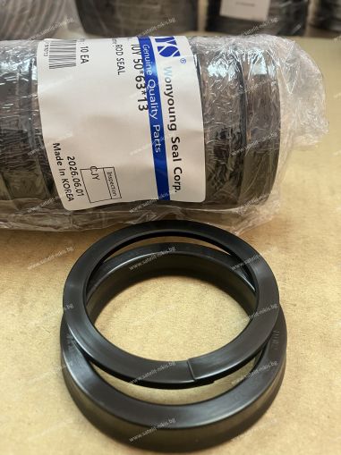 Hydraulic rod seal kit IUY 50x63x13 NBR85 + PA(Polyamide) + MoS₂+Y7116 WYS/Korea, up to 300 bar, Komatsu 707-51-50030, 707-51-50211