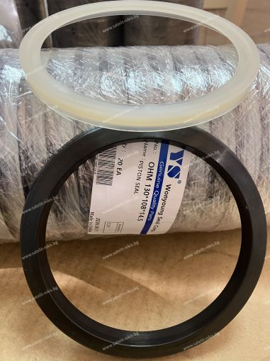 Hydraulic piston seal OHM 130x108x14.5 NBR70+Nylon (PA) WYS, up to 210 bar, CATERPILLAR 215-3243,HITACHI  4085439