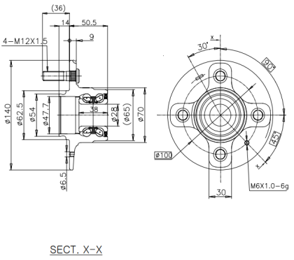 ILJIN IJ112021 wheel bearing kit for rear axle of Hyundai ATOS (MX ...