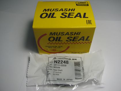 Oil seal  AS 27.9x43x8 NBR Musashi N2248,  transmission of  Mazda,Nissan OEM 32113-03E00