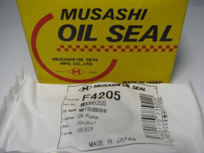 Семеринг AS 20x30x6 R Silicone Musashi F4205, маслена помпа на Hyundai,Mitsubishi,Pegaso,Proton OEM MD095355