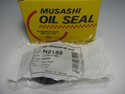 Семеринг AS 32x50x8 R NBR Musashi N2189, контравал на Nissan ОЕМ 13168-01M00