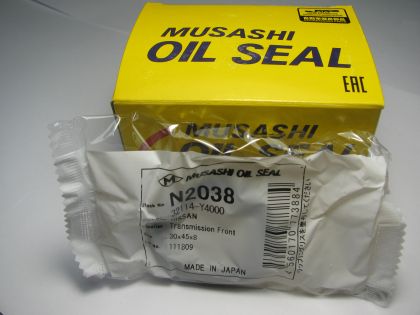 Oil seal  A (AD) 30x45x8 R NBR Musashi N2038, transmission of Nissan OEM 32114-Y4000