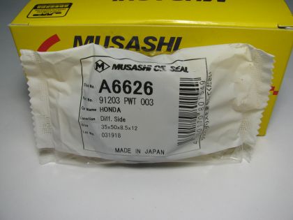 Oil seal UES-89 35x50x8.5/12  NBR Musashi A6626, differential of Honda ОЕМ 91203 PWT 003