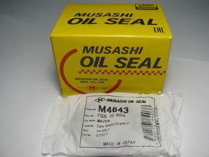 Семеринг AS 34x48x7 R Silicone Musashi M4643, колянов вал Mazda, разпределителен вал Infiniti,Mazda, Nissan OEM FS05 10 602A