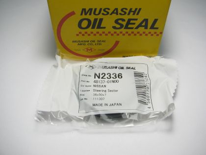 Oil seal A (AD) 36x50x7 Musashi N2336,  steering gear (sector box) of Nissan OEM 48137-01N00