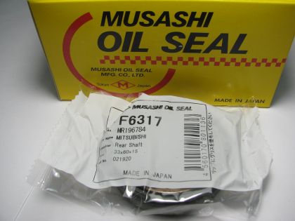 Oil seal UDS-2S 33x60x15 NBR  Musashi F6317, rear axle Mitsubishi OEM MR196784