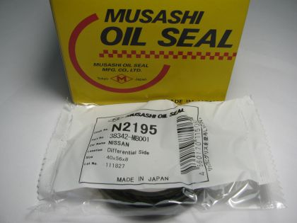 Семеринг AS 40x56x8 NBR Musashi N2195, диференциал, скоростна кутия на Nissan OEM 38342-M8001