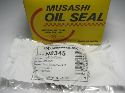 Oil seal AS 40x52x7 R Silicone Musashi N2345, crankshaft,camshaft of Infiniti,Nissan OEM 13510-V7202