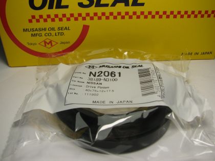 Oil seal UES-9 40x75x12/17.5 R NBR  Musashi N2061, differential, transfer case of Nissan ОЕМ 38189-N3100