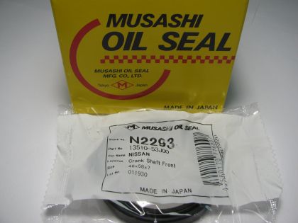 Oil seal AS 46x58x7 R NBR Musashi N2293, front crankshaft of Nissan 13510-53J00