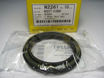 Oil Seal Uds-59 48x62x6 10 Nbr Musashi N2261, Front Axle Of Nissan 