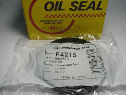 Oil seal AS 57x70x9 NBR Musashi F4215, transmission of Mitsubishi Fuso Tractor FP,FV, Тruck FR,FS,FT,FU,FY  MH034233
