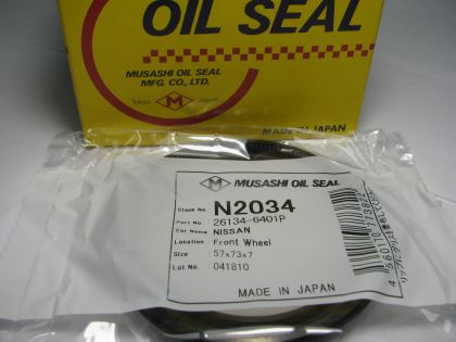 Семеринг SDS-S 57x73x7 Musashi N2034, предна главина на Nissan OEM 26134-6401P