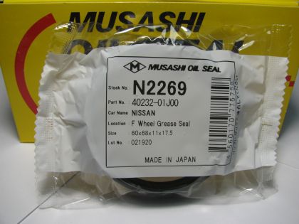 Семеринг UES-S 60x68x11/17.5 NBR Musashi N2269, предна главина на Nissan Patrol OEM 40232-01J00