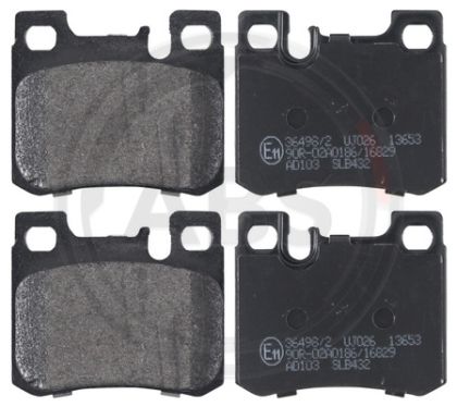 A.B.S. 36498/2 brake pad set, disc brakes for rear axle of Mercedes-Benz