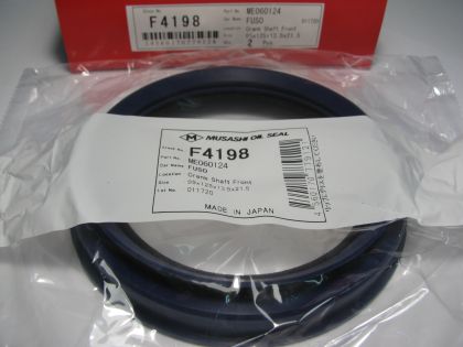 Oil seal  KES-S 95x125x13.5/21.5 Silicone Musashi F4198, crankshaft front of Mitsubishi Fuso Tractor FP,FV Fuso Тruck FN,FQ,FR,FS,FT,FU,FY Fuso Bus MM,MP,MR,MS,MU ME060124