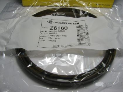 Oil seal AS 98x116x10 L-left helix,  Viton Musashi Z6160, crankshaft rear of  Geo,Suzuki 09283-98002