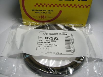 Oil seal AS 80x100x10 L Viton Musashi N2292, crankshaft rear of на Nissan, 12279-58S00
