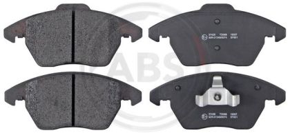 A.B.S. 37429 комплект дискови спирачни накладки, дискови спирачки за предна ос на Audi,Citroen;Peugeot,Seat,VW,8X0698151, 1611457880