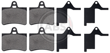 A.B.S.  37276  Brake Pad Set, disc brake for rear axle of Citroen 1617257280,172591