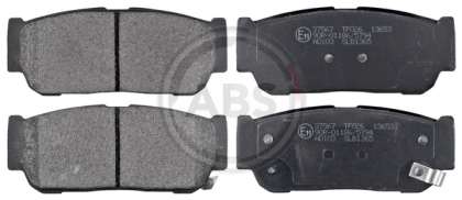 A.B.S.  36757  Brake Pad Set, disc brake for rear axle of Kia,SsangYong,58302-3EU00 ,48413-21B10