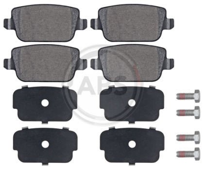 A.B.S. 37561 brake pad set, disc brakes for rear axle of Ford, Land Rover, Volvo,1439867, 1459408