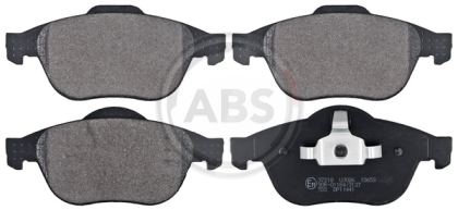 A.B.S. 37218 brake pad set, disc brakes for front axle of Renault 410600756R, 410607613R