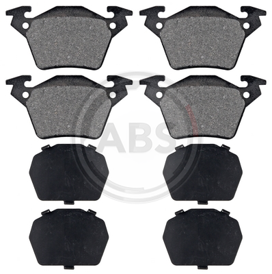 A.B.S. 37104 brake pad set, disc brake for rear axle of Mercedes-Benz 000 421 42 10, 003 420 02 20