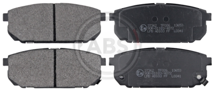 A.B.S. 37362 brake pad set, disc brake for rear axle of Kia 58302-3ED00, 58302-3EE00